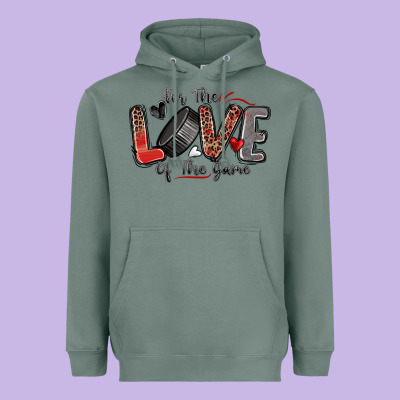 For The Love Of The Game Hockey Heavyweight Hoodie Designed By Zillion Design Studio