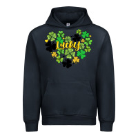 Navy lucky heart shaped clover Urban Hoodie - AdoDesignShop