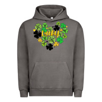 Pigment Tornado lucky heart shaped clover Urban Hoodie - AdoDesignShop