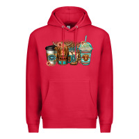 Cardinal serape floral longhaired cow coffee cups Premium Hoodie - Jasminsmagicworld
