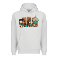 Dove Grey serape floral longhaired cow coffee cups Premium Hoodie - Jasminsmagicworld