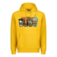 Lemon serape floral longhaired cow coffee cups Premium Hoodie - Jasminsmagicworld