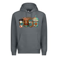 Rock serape floral longhaired cow coffee cups Premium Hoodie - Jasminsmagicworld
