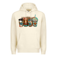 Sandshell serape floral longhaired cow coffee cups Premium Hoodie - Jasminsmagicworld