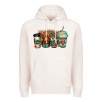 Pale Pink serape floral longhaired cow coffee cups Premium Hoodie - Jasminsmagicworld
