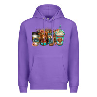 Purple serape floral longhaired cow coffee cups Premium Hoodie - Jasminsmagicworld