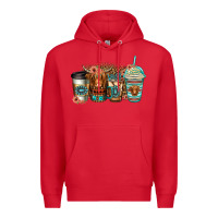 Red serape floral longhaired cow coffee cups Premium Hoodie - Jasminsmagicworld