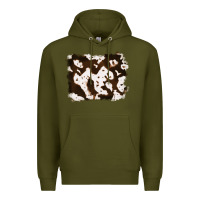 Army Green cowhide Premium Hoodie - RanaPortraitStore