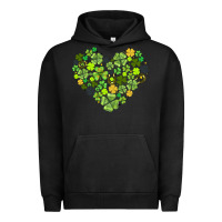 Pigment Black heart shaped clover Urban Hoodie - AdoDesignShop