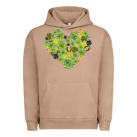 Pigment Burro heart shaped clover Urban Hoodie - AdoDesignShop