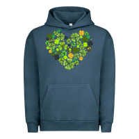 Pigment Midnight Navy heart shaped clover Urban Hoodie - AdoDesignShop