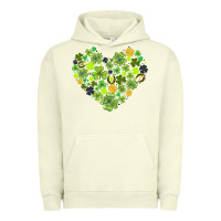 Pigment Pistachio heart shaped clover Urban Hoodie - AdoDesignShop