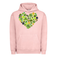 Pigment Salmon heart shaped clover Urban Hoodie - AdoDesignShop