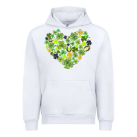 White heart shaped clover Urban Hoodie - AdoDesignShop