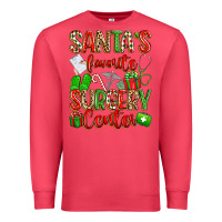 Cardinal Santa's Favorite Surgery Center png sublimation de Premium Sweatshirt - texasbilliewilder