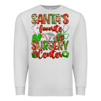 Dove Grey Santa's Favorite Surgery Center png sublimation de Premium Sweatshirt - texasbilliewilder