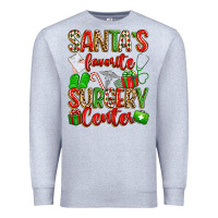 Heather Grey Santa's Favorite Surgery Center png sublimation de Premium Sweatshirt - texasbilliewilder