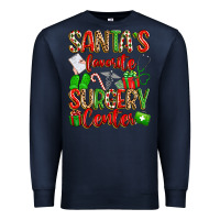 Navy Santa's Favorite Surgery Center png sublimation de Premium Sweatshirt - texasbilliewilder