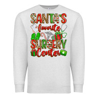 Oatmeal Heather Santa's Favorite Surgery Center png sublimation de Premium Sweatshirt - texasbilliewilder