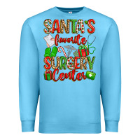 Ocean Blue Santa's Favorite Surgery Center png sublimation de Premium Sweatshirt - texasbilliewilder