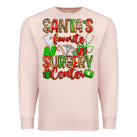 Pale Pink Santa's Favorite Surgery Center png sublimation de Premium Sweatshirt - texasbilliewilder