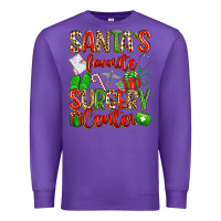 Purple Santa's Favorite Surgery Center png sublimation de Premium Sweatshirt - texasbilliewilder