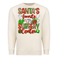 Sandshell Santa's Favorite Surgery Center png sublimation de Premium Sweatshirt - texasbilliewilder