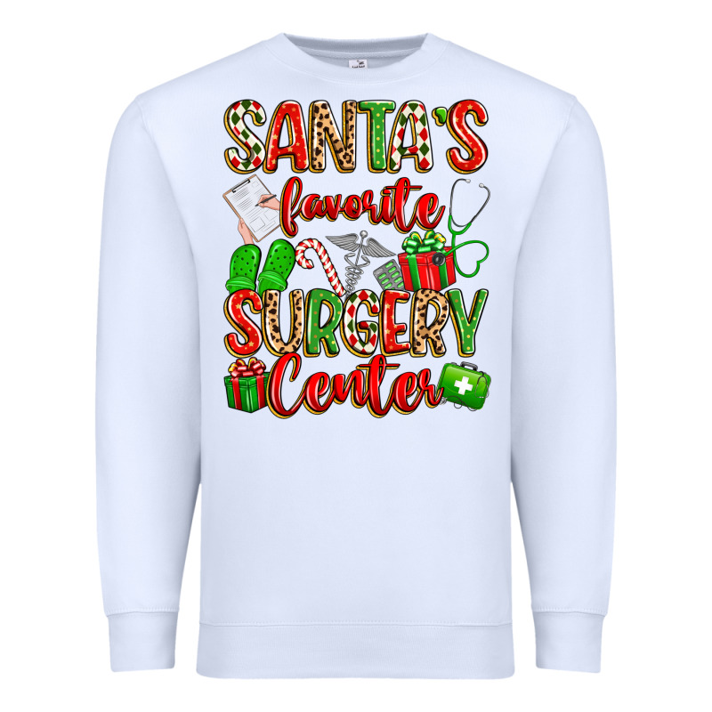 Santa's Favorite Surgery Center Png Sublimation De Premium Sweatshirt by texasbilliewilder | Teevron