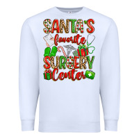 White Santa's Favorite Surgery Center png sublimation de Premium Sweatshirt - texasbilliewilder