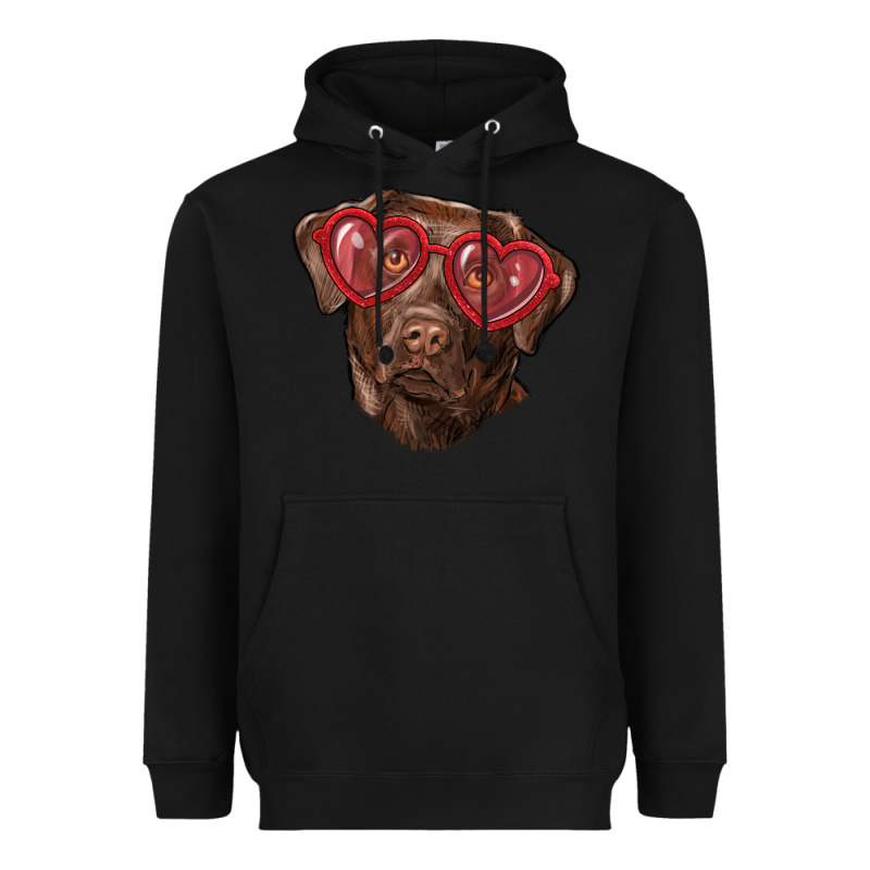 Labrador Retriever With Love Glass Heavyweight Hoodie by RanaPortraitStore | Teevron