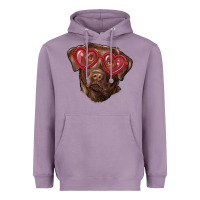 Lavender labrador retriever with love glass Heavyweight Hoodie - RanaPortraitStore