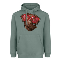Sage labrador retriever with love glass Heavyweight Hoodie - RanaPortraitStore