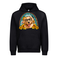 Black golden retriever rainbow Urban Hoodie - Artiststas