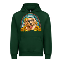 Forest Green golden retriever rainbow Urban Hoodie - Artiststas