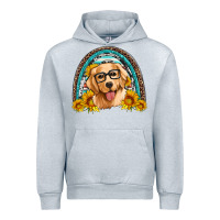 Heather Grey golden retriever rainbow Urban Hoodie - Artiststas