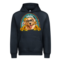 Navy golden retriever rainbow Urban Hoodie - Artiststas