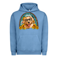 Pigment Pebble Blue golden retriever rainbow Urban Hoodie - Artiststas