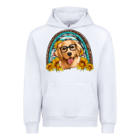 White golden retriever rainbow Urban Hoodie - Artiststas