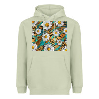 Matcha Leopard And Tiger Daisy Heavyweight Hoodie - RanaPortraitStore
