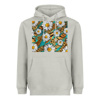 Moon Dust Leopard And Tiger Daisy Heavyweight Hoodie - RanaPortraitStore