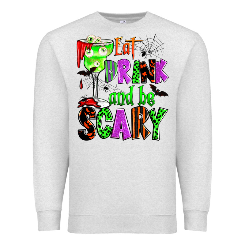 Eat Drink And Be Scary Premium Sweatshirt by Zillion Design Studio | Teevron