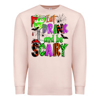 Pale Pink eat drink and be scary Premium Sweatshirt - Zillion Design Studio