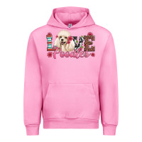 Fuchsia Pink love poodles Urban Hoodie - Artiststas