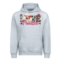 Heather Grey love poodles Urban Hoodie - Artiststas