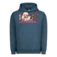 Pigment Midnight Navy love poodles Urban Hoodie - Artiststas