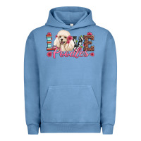 Pigment Pebble Blue love poodles Urban Hoodie - Artiststas
