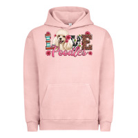 Pigment Salmon love poodles Urban Hoodie - Artiststas
