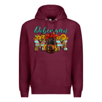Burgundy doberman mom Premium Hoodie - Artiststas
