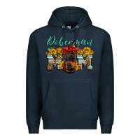 Navy doberman mom Premium Hoodie - Artiststas