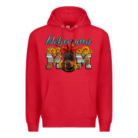 Red doberman mom Premium Hoodie - Artiststas